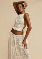 Fashion Halter Neck Long Skirt Suit 5